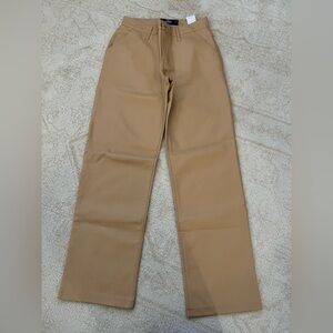 Hollister Women’s High-Rise Leather Pant, Tan, Size 5R, NWT